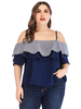 Chemisier grande taille pour femme T-shirt surdimensionné en coton polyester à manches courtes