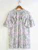 Chemisier grande taille pour femme vert clair col bijou manches courtes imprimé floral surdimensionné Polyester T-shirt décontracté