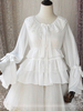 Chemisier lolita classique en chiffon unicolore avec noeud col rond Déguisements Halloween