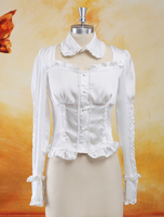 Chemisier lolita classique en satin de soie stretch plissé Déguisements Halloween