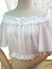 Chemisier lolita Douceur en chiffon unicolore avec noeud col bateau Déguisements Halloween