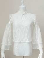 Chemisier Lolita Doux Chemisier Lolita Sans Manches en Lolita Top Sans Manches Blanc Déguisements Halloween