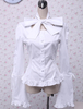 Chemisier lolita en coton blanc avec manche évasée Déguisements Halloween