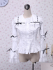 Chemisier lolita en coton blanc avec noeuds Déguisements Halloween
