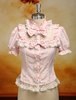 Chemisier lolita en coton mélangé avec noeud Déguisements Halloween