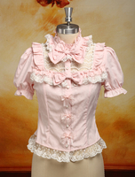 Chemisier lolita en coton mélangé avec noeud Déguisements Halloween