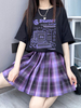 Chemisier Lolita Femme Col Bijou Manches Courtes T-shirt Polyester Noir