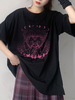 Chemisier Lolita Femme Polyester Bijou Manches Courtes T-shirt Lolita Noir
