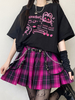 Chemisier Lolita Femme T-shirt Lolita Manches Courtes Bijou Polyester Noir
