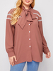 Chemisier pour femme en polyester rose
