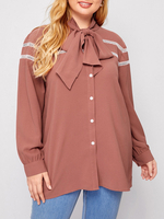 Chemisier pour femme en polyester rose