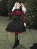 Chemisiers gothiques Lolita à volants et nœuds haut Lolita à manches longues chemise Lolita grise