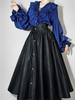 Chemisiers gothiques Lolita Chemisier à volants à manches longues Haut Lolita Chemise Lolita noire