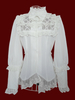 Chemisiers Gothiques Lolita Top Manches Longues Nœuds En Dentelle Chemise