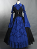 Chemisiers Gothiques Top Lolita Chemise À Manches Longues À Volants Lolita Bleue