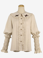Chemisiers Lolita Académiques Lolita À Volants Chemise À Manches Longues Chemise Lolita