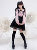 Chemisiers Lolita doux nœuds volants haut Lolita chemisier à manches longues chemise Lolita rose
