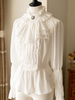 Chemisiers Lolita doux volants haut Lolita chemisier à manches longues chemise Lolita blanche
