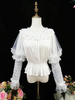 Chemisiers Lolita doux volants manches longues Blouse haut Lolita chemise Lolita blanche