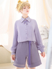 Chemisiers Lolita Mignon Chemise Lolita Manches Longues Violet Lolita Top Style garçon
