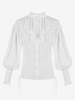 Chemisiers Lolita Style Rococo À Volants Chemisier À Manches Longues Haut Lolita Chemise Vintage Rétro Blanche