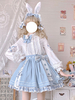 Chemisiers Lolita Style Rococo À Volants En Dentelle À Manches Longues Col Haut Lolita Chemise Lolita Blanche