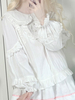 Chemisiers Sweet Lolita Haut Lolita à volants Chemisier à manches longues Chemise Lolita blanche