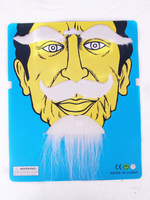Cheveux Faciaux Fausse Barbe Blanc Moustaches Poilues Autoadhésives Pour Les Fournitures De Fête Anniversaire Et Halloween