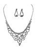Chic Bijoux ensemble de mariage mode Collier argent métallique ensemble de bijoux de mariage
