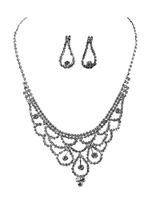 Chic Bijoux ensemble de mariage mode Collier argent métallique ensemble de bijoux de mariage