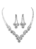 Chic Bijoux ensemble de mariage mode Collier argent métallique ensemble de bijoux de mariage