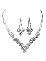 Chic Bijoux ensemble de mariage mode Collier argent métallique ensemble de bijoux de mariage