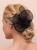 Chic Coiffure de mariage Fleur de cheveux noir en plumeCoiffure du dîner de répétition