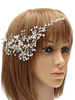 Chic Coiffure de mariage métallique argent pour femme de mariage