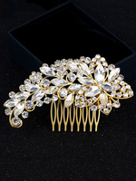 Chic Coiffure de mariage or fête prénuptiale peigne