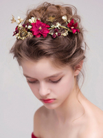 Chic Coiffure de mariage rouge de cérémonie Coiffure