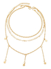 Chic collier doré pendentif en alliage métallique forme de chaîne chaînes collier femmes bijoux
