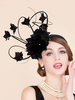 Chic Cosplay Chapeau Accessoire noir de plume de film chapeau de bal Déguisements Halloween