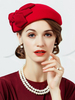 Chic Cosplay Chapeau Accessoire rouge en laine chapeau de fête Déguisements Halloween