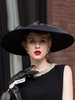 Chic Cosplay Chapeau chapeau noir en lin de film chapeau de mariage Déguisements Halloween
