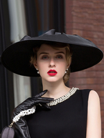 Chic Cosplay Chapeau chapeau noir en lin de film chapeau de mariage Déguisements Halloween