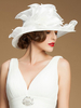 Chic Cosplay Chapeau pour femme en fibre polyester blanc fête de mariage de film chapeau Déguisements Halloween