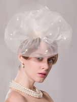 Chic Cosplay Chapeau pour femme en fibre polyester ivoire de Toussaint Flapper Déguisements Halloween