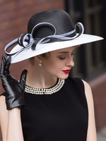 Chic Cosplay Chapeau pour femme en fibre polyester noir de fêtes de film chapeau Déguisements Halloween