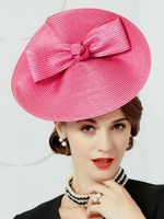 Chic Cosplay Chapeau pour femme en fibre polyester rouge melon de fête chapeau Déguisements Halloween