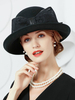 Chic Cosplay Chapeau pour femme en laine noir de fête chapeau Déguisements Halloween