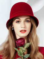 Chic Cosplay Chapeau pour femme en laine Rubis de fête chapeau Déguisements Halloween