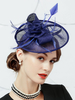 Chic Cosplay Chapeau pour femme en lin bleu de fête chapeau Déguisements Halloween
