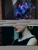 Chic Cosplay Chapeau pour femme en lin bleu foncé de Toussaint Flapper Déguisements Halloween