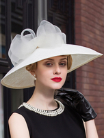 Chic Cosplay Chapeau pour femme en lin ivoire de Toussaint Flapper Déguisements Halloween